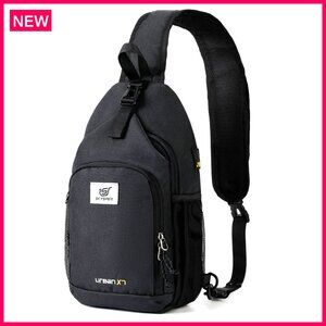 Water-Resistant RFID Sling Backpack with 7L Capacity, Adjustable Strap